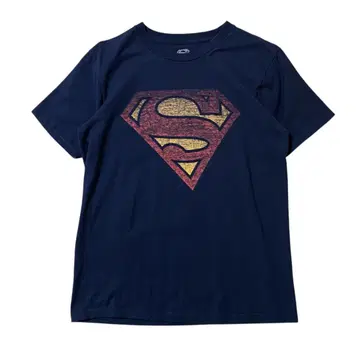 멕시코제 구제 의류 공식 슈퍼맨 로고 프린트 반팔 T셔츠 I2343