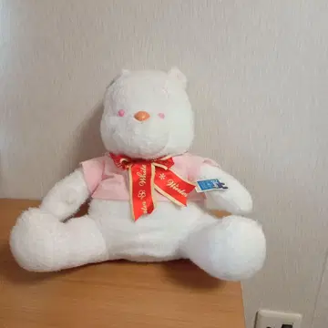 곰돌이 푸 봉제 인형 화이트 핑크 셔츠