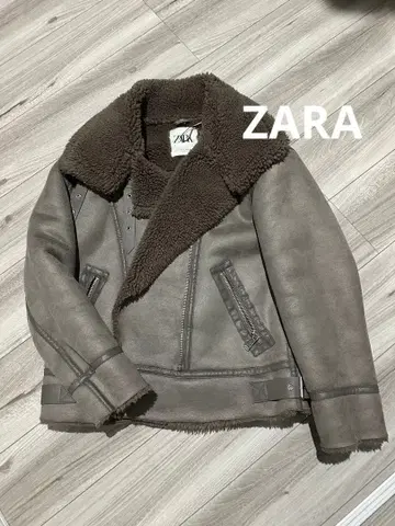 인기 ZARA ( S ) 더블 페이스 보아 자켓 무스탕 라이더스
