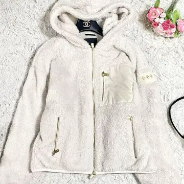 컨디션 최상 타트라스 사이 보아 자켓 플리스 후드 아이보리 L
