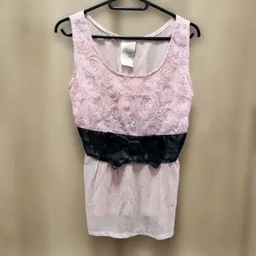 새상품급 Lacecoat 플라워 자수 탱크탑 경사 코디 F