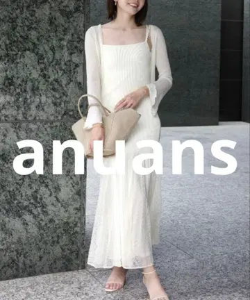 미사용 새상품 anuans 콤비 원피스 MEDIUM 아이보리 여성용