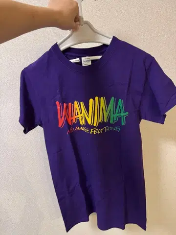 WANIMA 컬러풀 로고 T셔츠 퍼플
