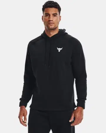 언더아머 프로젝트 락 블랙 후드티