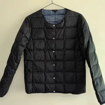 블랙 퀼팅 다운 자켓 M