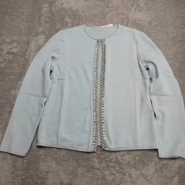 레리안 비쥬 장식 캐시미어 100% 긴팔 가디건 13호 클리닝 완료