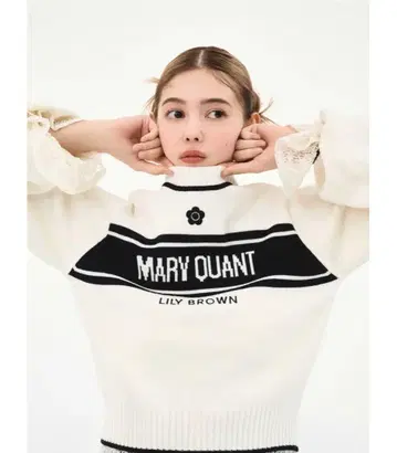 LILY BROWN x MARY QUANT 콜라보 자카드 니트