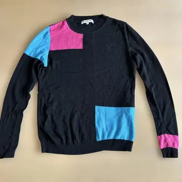LEONARD 컬러 블록 긴팔 스웨터 38
