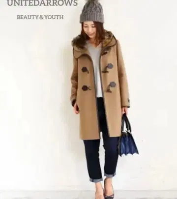 UNITED ARROWS 베이지 더플 코트