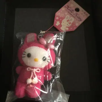 [ 초레어 ] 헬로키티 홋카이도 한정 눈토끼 마스코트 스트랩 택 포함