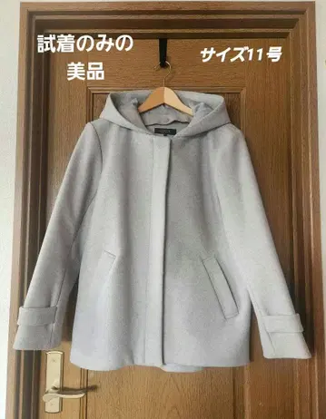 COMME CA ISM 후드 부착 코트 사이즈 11 그레이