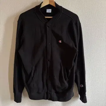 Champion 블랙 스냅 버튼 맨투맨 X-LARGE
