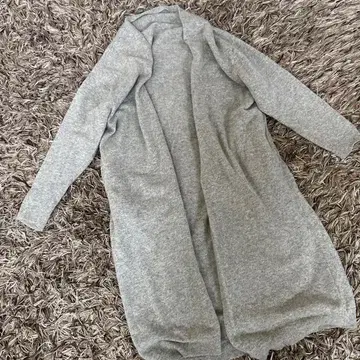 롱 가디건 램스울 그레이