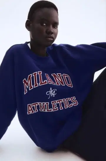 H&M 텍스트 디자인 스웨트 셔츠