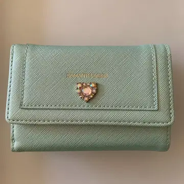새상품급 사만다 타바사 민트 그린 3단 폴더형 지갑