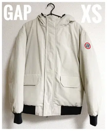 GAP 후드 부착 다운 자켓 XS 화이트