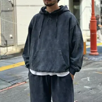 SCREEN STARS Sunburned 일광화상 가공 헨리넥 후드티