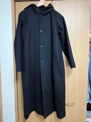 론 헤르만 별주 RERACS 블랙 후드 부착 롱 코트 블랙 사이즈 36