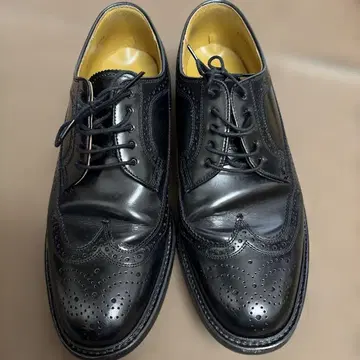 REGAL 블랙 윙팁 가죽 신발