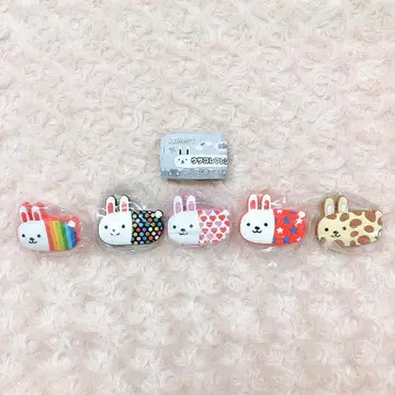 우사코레 프렌즈 러버 거울 마스코트 전 5종 풀 컴프