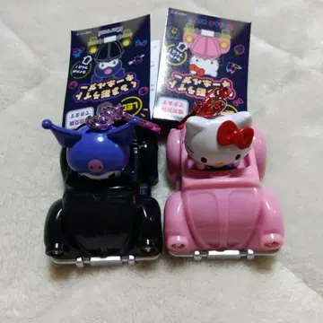 산리오 자동차 모양 라이트 키링 헬로키티 쿠로미