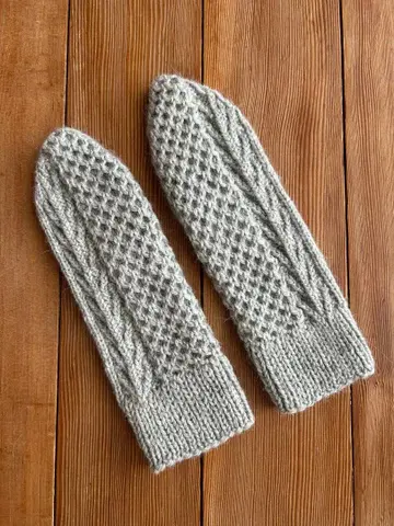 핸드 워머 (손가락 구멍 있음) 생명의 나무, 허니콤 무늬