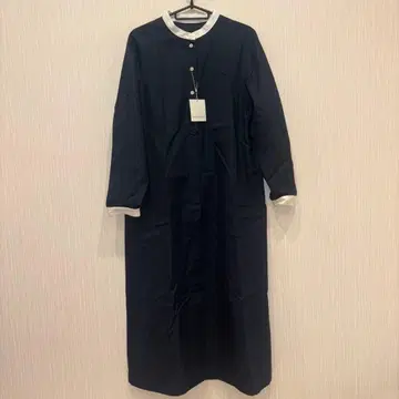 네이비 아이보리 레이어드 원피스 세트