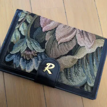 ROSSINI 고블랑 직조 천연 가죽 장지갑 클러치백