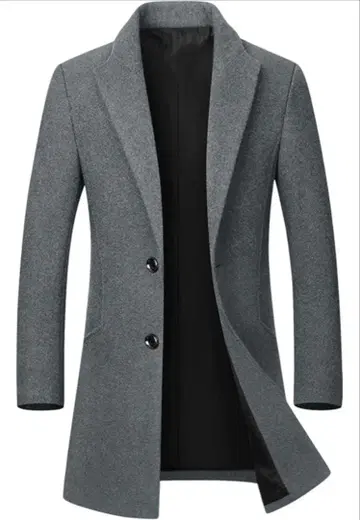 겨울용 남성용 슬림핏 비즈니스 롱 트렌치 오버코트
