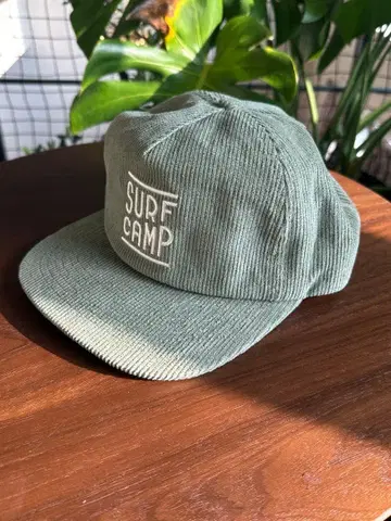 [ 새상품 ] SURFCAMP 스냅백 캡 올리브 그린 코듀로이
