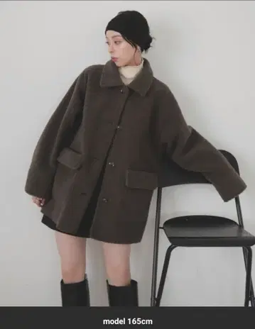 LIAN 플리스 자켓 차콜 그레이