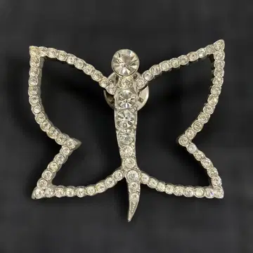 SONIA RYKIEL 크리스탈 나비 모양 핀 배지