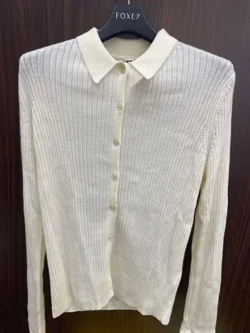 엑스트라 파인 메리노 리브 폴로 가디건 메리노 리브 폴로 가디건 L