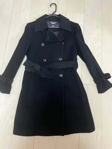 INED 블랙 롱 코트