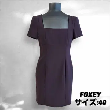 FOXEY NEWYORK 폭시 스퀘어넥 반팔 원피스 40