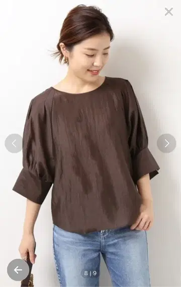 [ 새상품급 ] Spick & Span 7부 소매 블라우스