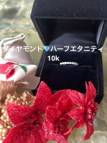 다이아몬드 하프 이터니티 10k 화이트 골드 반지