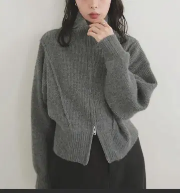 LIAN 알파카 터치 더블 지퍼 풀오버