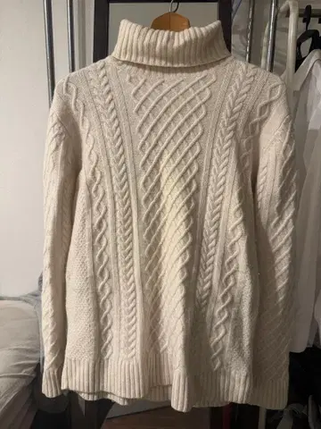 유나이티드 애로우즈 니트 스웨터 크림 화이트 M