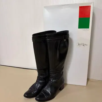 긴자 카네마츠 롱 부츠 22.5cm 블랙