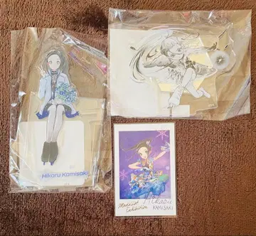 메달리스트전 앉아있는 아크릴 스탠드 포토 카드 빙상 아크릴 스탠드 빛