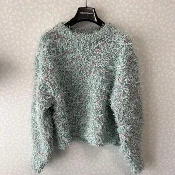 미사용 새상품 엄청 귀여운 BEAMS HEART 팝 복슬복슬 니트 긴팔