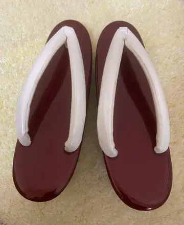 조리 일본 의류 빨간색 x 화이트 에나멜