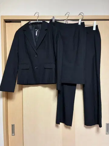 CLEAR IMPRESSION 블랙 팬츠 스커트 수트 3점