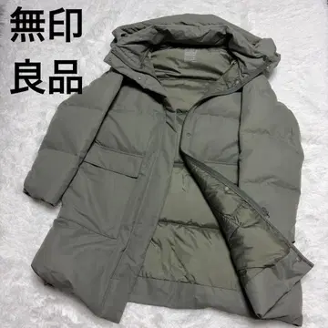 [새상품급] 24AW 무인양품 발수 다운 코트 스모키 그린