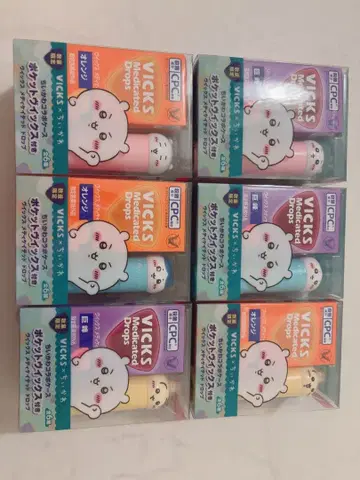 사탕 포함 VICKS x 치이카와(먼작귀) 콜라보 케이스 6개 세트