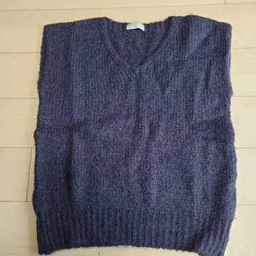 착용 1회 tricots jean marc 니트 베스트 네이비