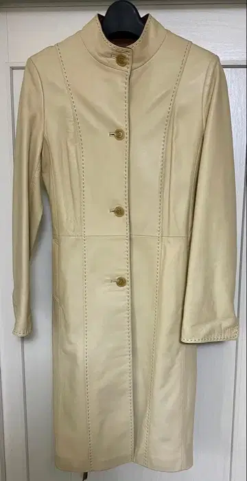 가죽 롱 코트 여성용