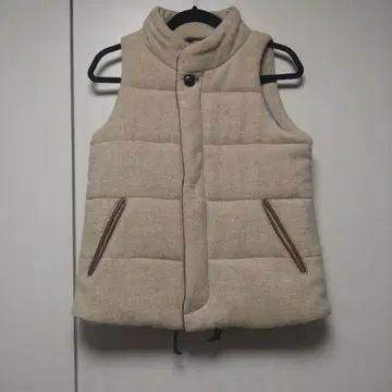 울 폴리에스테르 다운 베스트 베이지