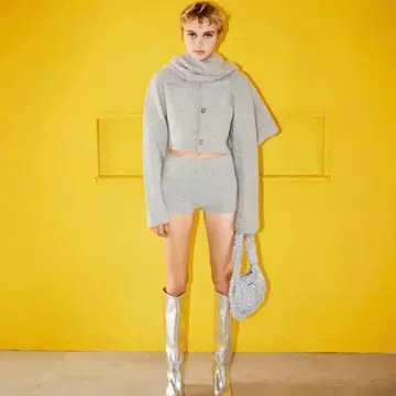 NKNIT 니트 팬츠 그레이